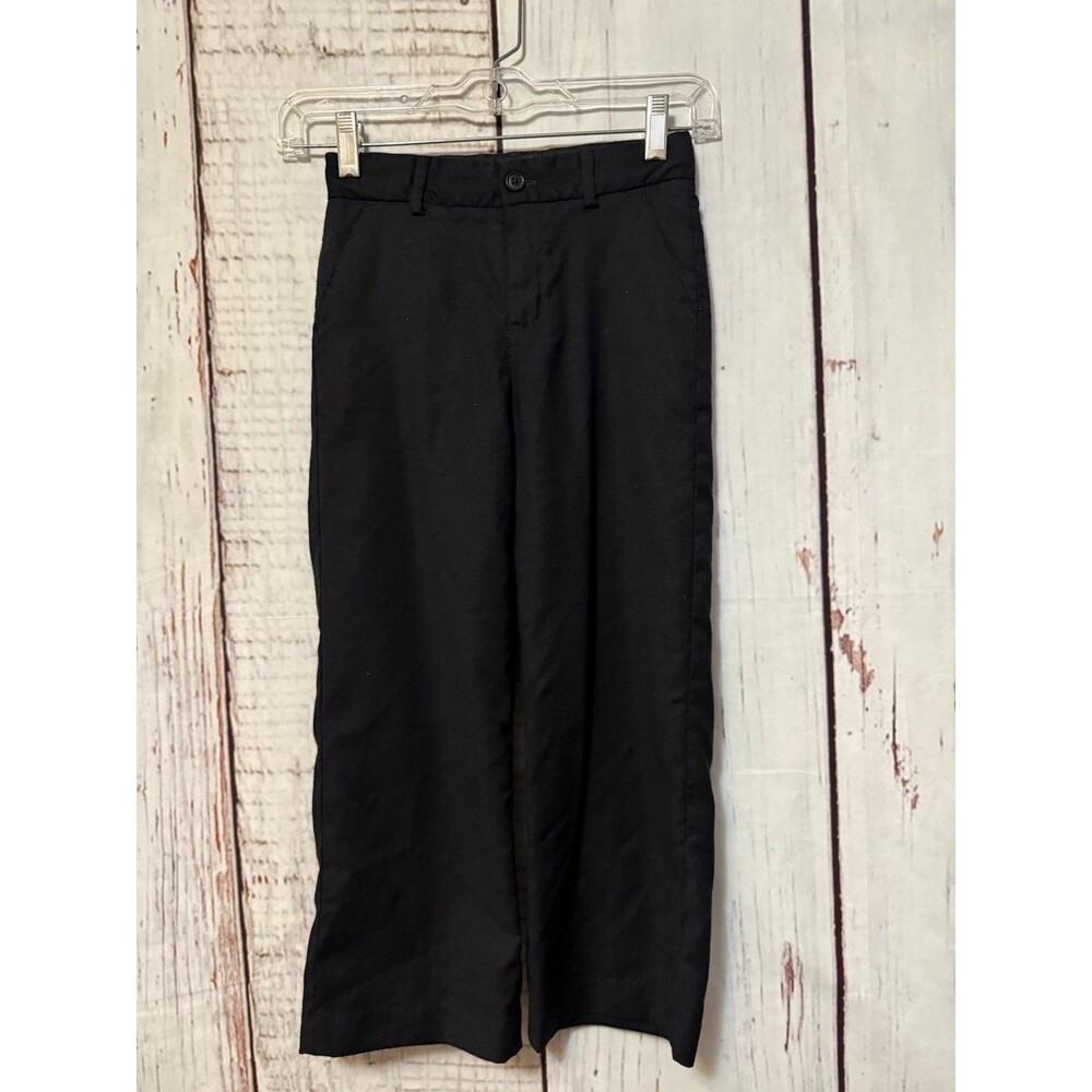 Janie And Jack Special Occasion Boy Adjustable Black Wool Dress Pants Size 6